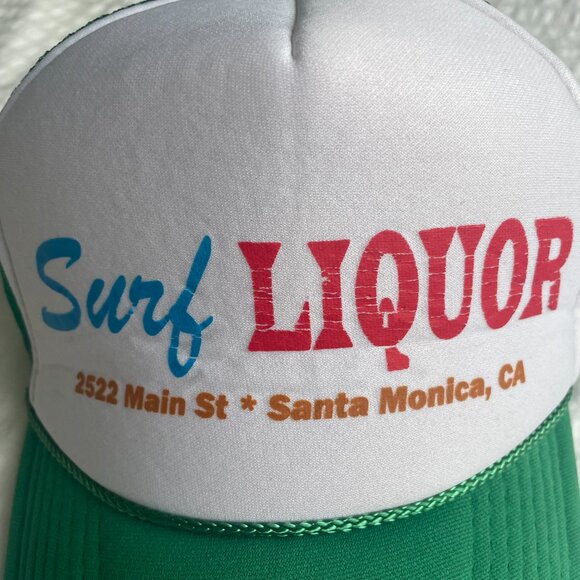 Surf Liquor Santa Monica green and white trucker hat - Picture 4 of 7